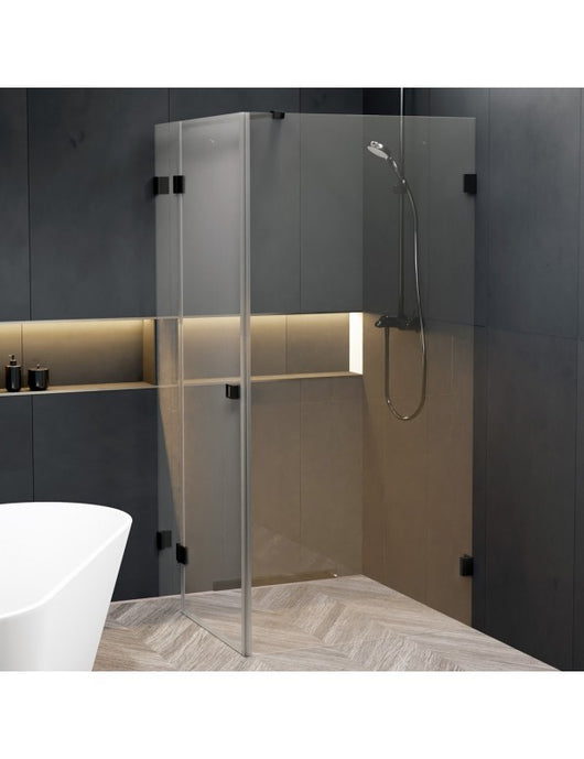 Box doccia angolare sinistro SCANDIC NXT 203 RIHO 120x100 x200cm con cerniera nera