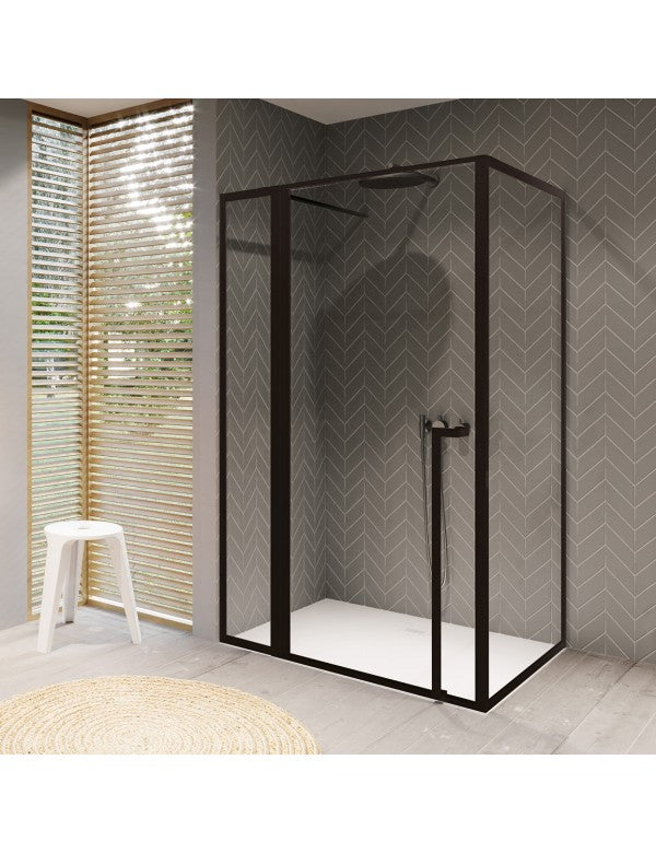 Box doccia angolare LUCID 203 RIHO 130x80 x200cm con porta a battente