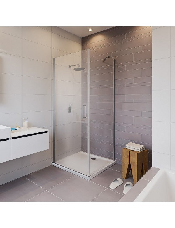 NOVIK 201 RIHO Box Doccia Angolare 80x100 x200cm con Porta Battente