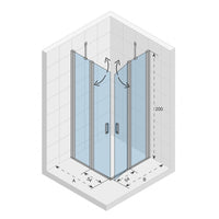 NOVIK 207 RIHO cabina doccia angolare 90x90 x200cm con 2 ante a battente