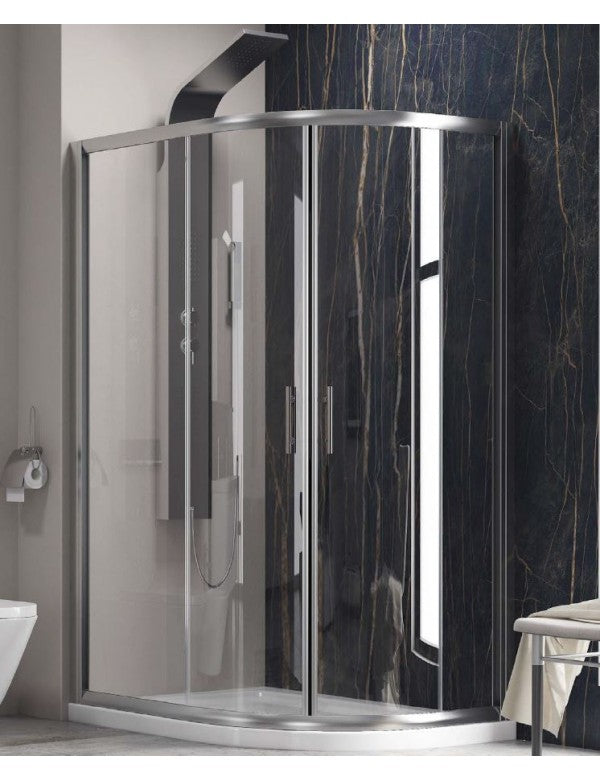 Box doccia rettangolare angolare destro FLORA 650 90x120 x190 cm