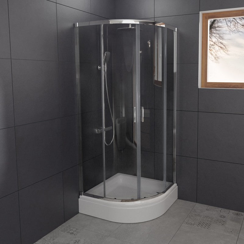 Cabina doccia 1/4 cerchio HAMAR 309 RIHO 100x100 x200cm con porte scorrevoli