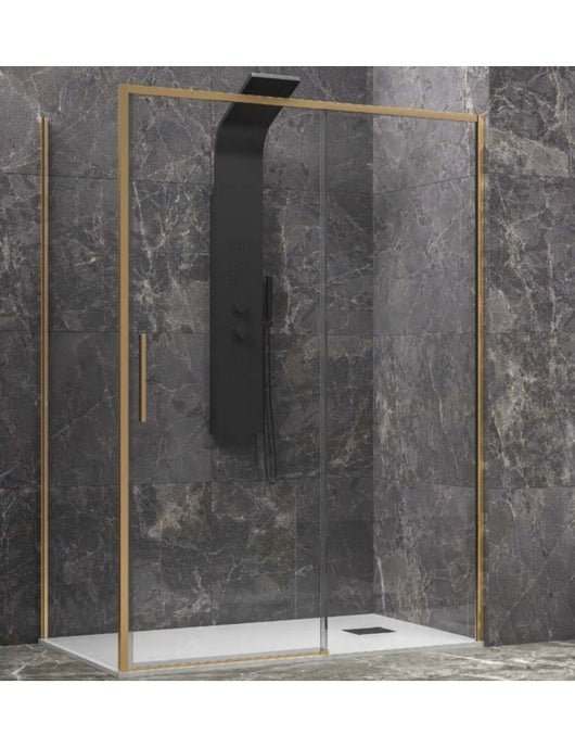 Box doccia LEA 400 100x75 x200 cm profilo oro