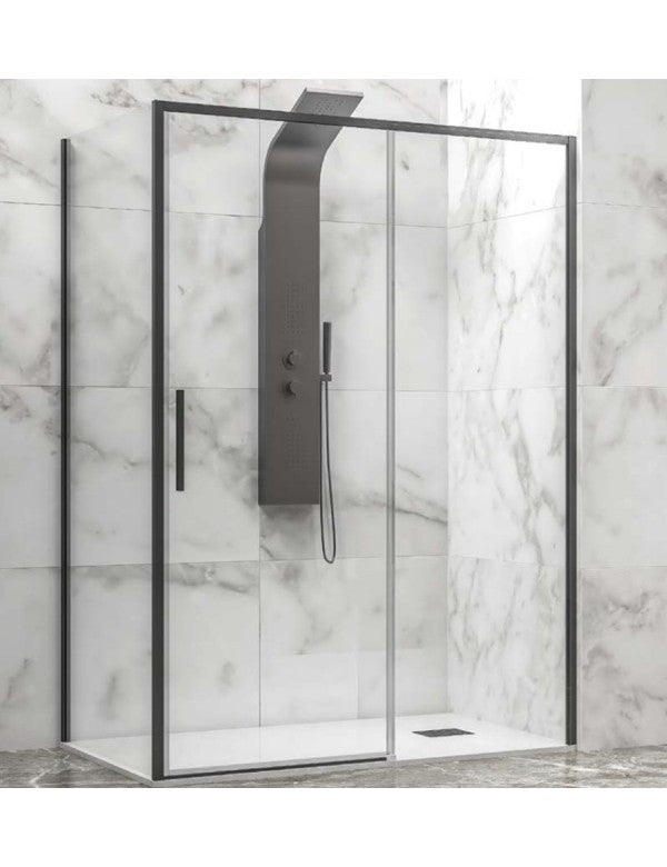 Box doccia LEA 400 120x75 x200 cm profilo nero