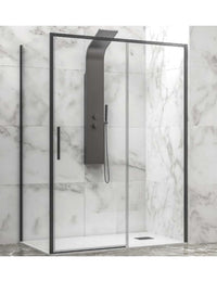 Box doccia LEA 400 120x70 x200 cm profilo nero