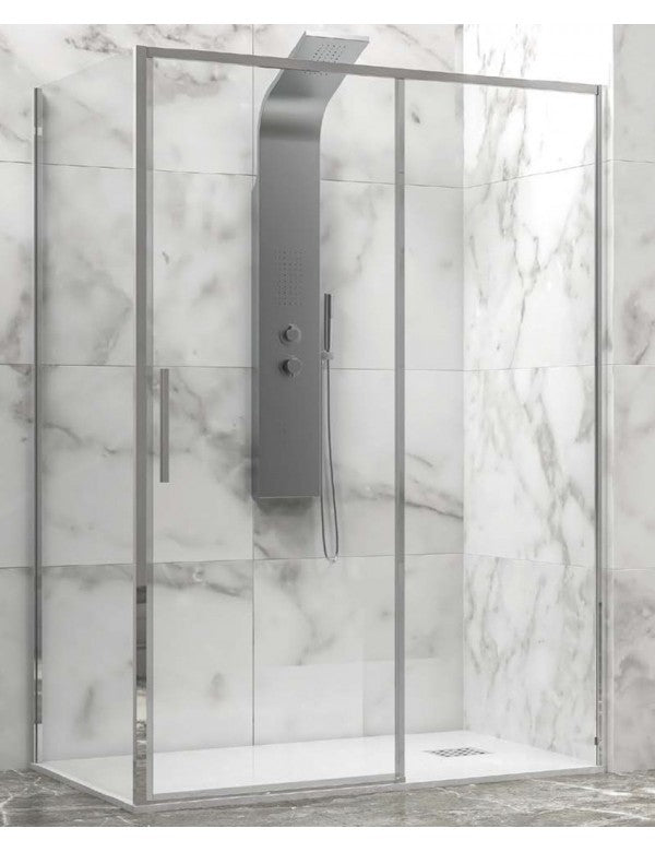 Box doccia LEA 400 100x80 x200 cm profilo cromato