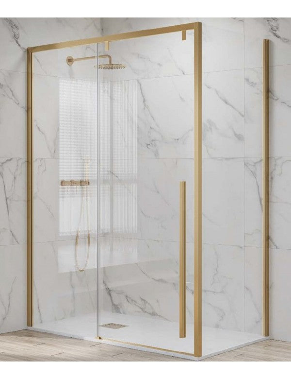 Box doccia SANTORINI 400 130x80 x200 cm profilo oro