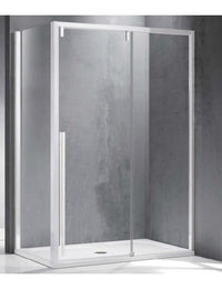 Box doccia SANTORINI 400 120x70 x200 cm profilo bianco