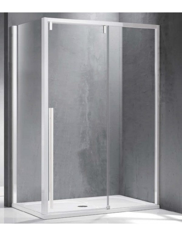Box doccia SANTORINI 400 140x80 x200 cm profilo bianco