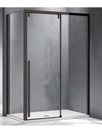 Box doccia SANTORINI 400 140x80 x200 cm profilo nero