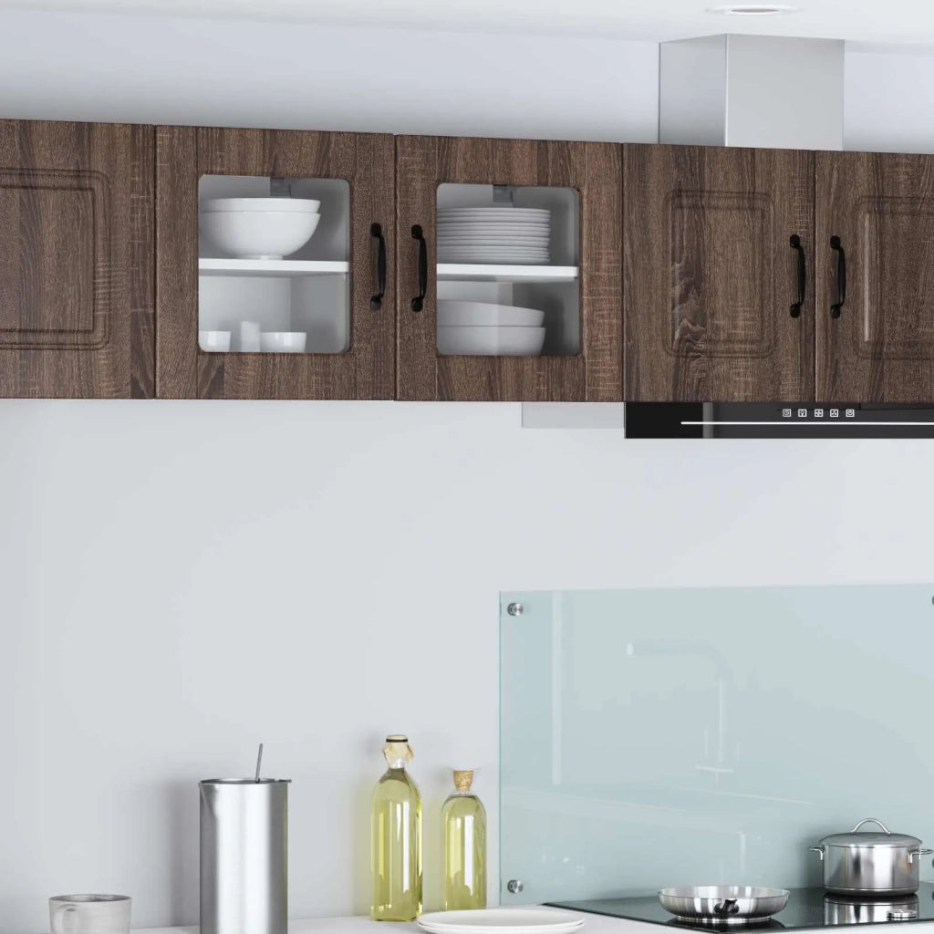 Mobile da cucina con porta 2 pz-Set di 2 Armadio da cucina Rovere Marrone 40 x 31 x 40 cm 223746