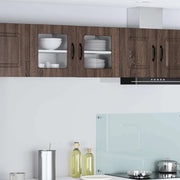 Mobile da cucina con porta 2 pz-Set di 2 Armadio da cucina Rovere Marrone 40 x 31 x 40 cm 223746