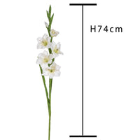 Set 8 Fiori Artificiali di Gladiolo Mini Altezza 74 cm