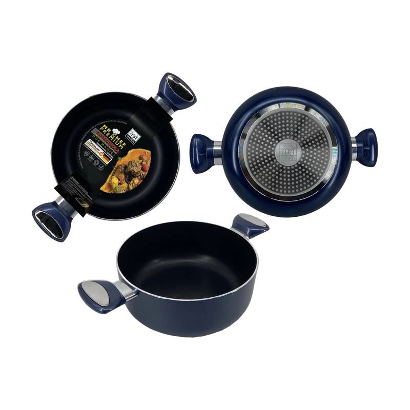 MA MAISON MR CHEF PREMIUM CASSERUOLA CM 20 ANTIADERENTE IN ALLUMINIO CON 2 MANICI CUCINA TRADIZIONALE E INDUZIONE