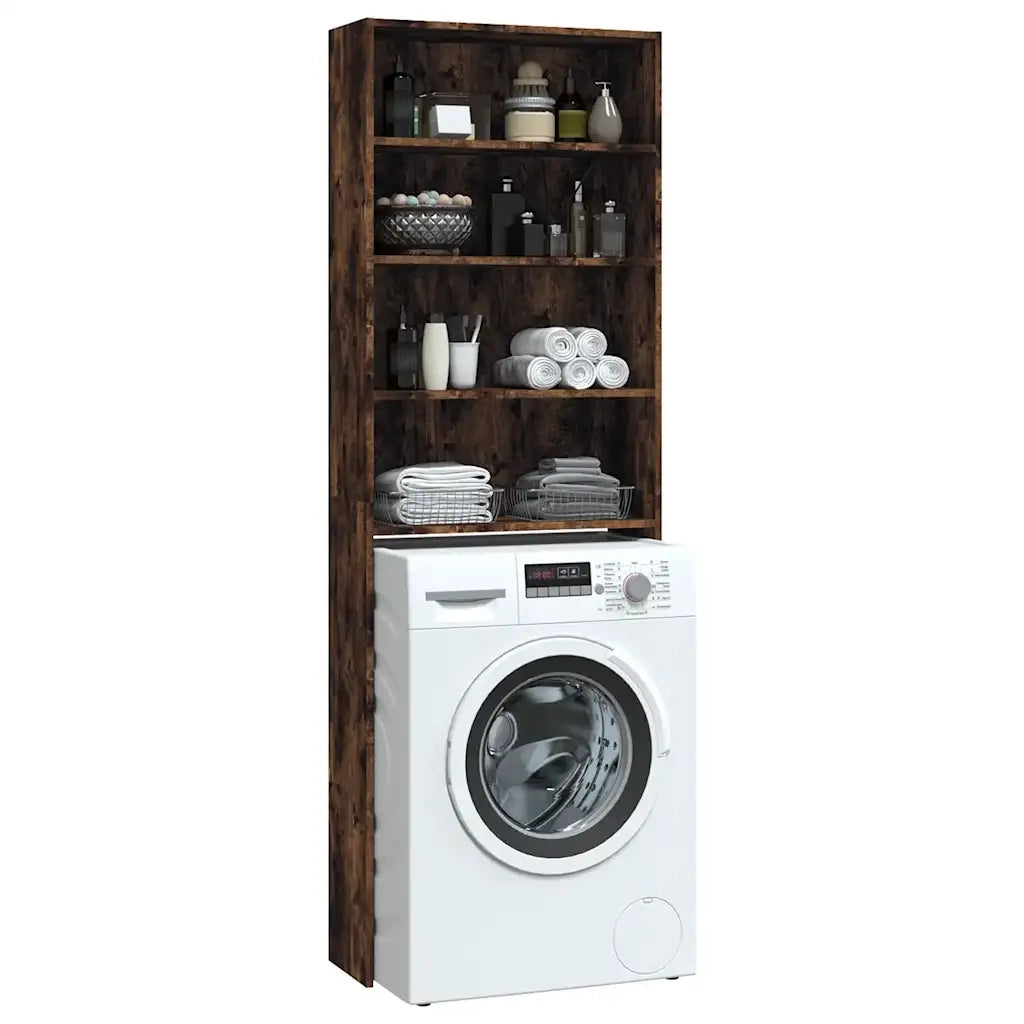 Mobile per Lavatrice Rovere Fumo 64x24x190 cm