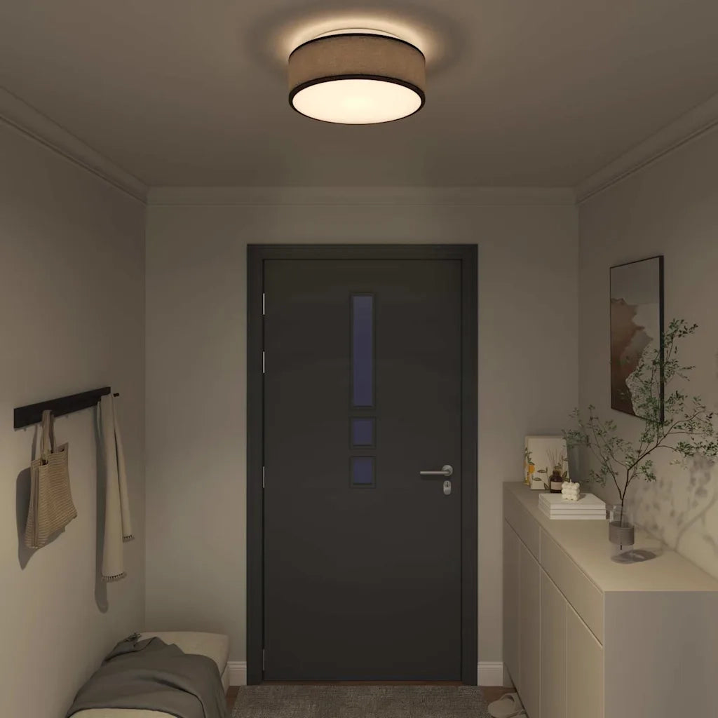 Lampada da soffitto Nero 38 x 38 x 13,5 cm Tessuto CFW2462339
