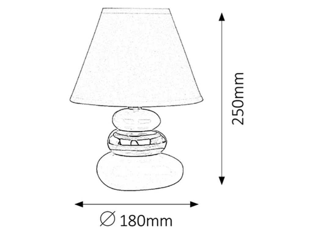 Lampada da comodino bianca ceramica E14 Salem Rabalux