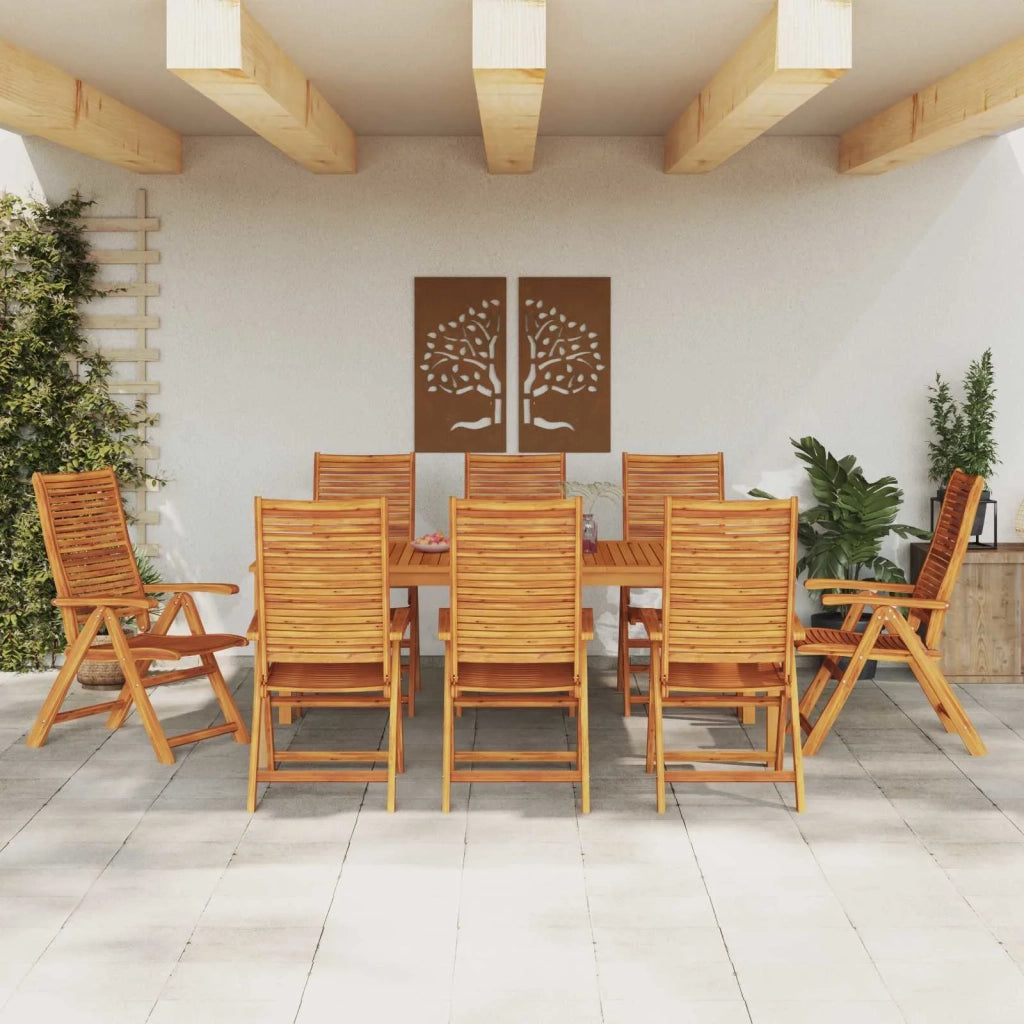 Set da Pranzo per Giardino 9 pcs Marrone 3375629