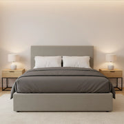 Worthing, Letto Matrimoniale Sfoderabile Made in Italy, Grigio