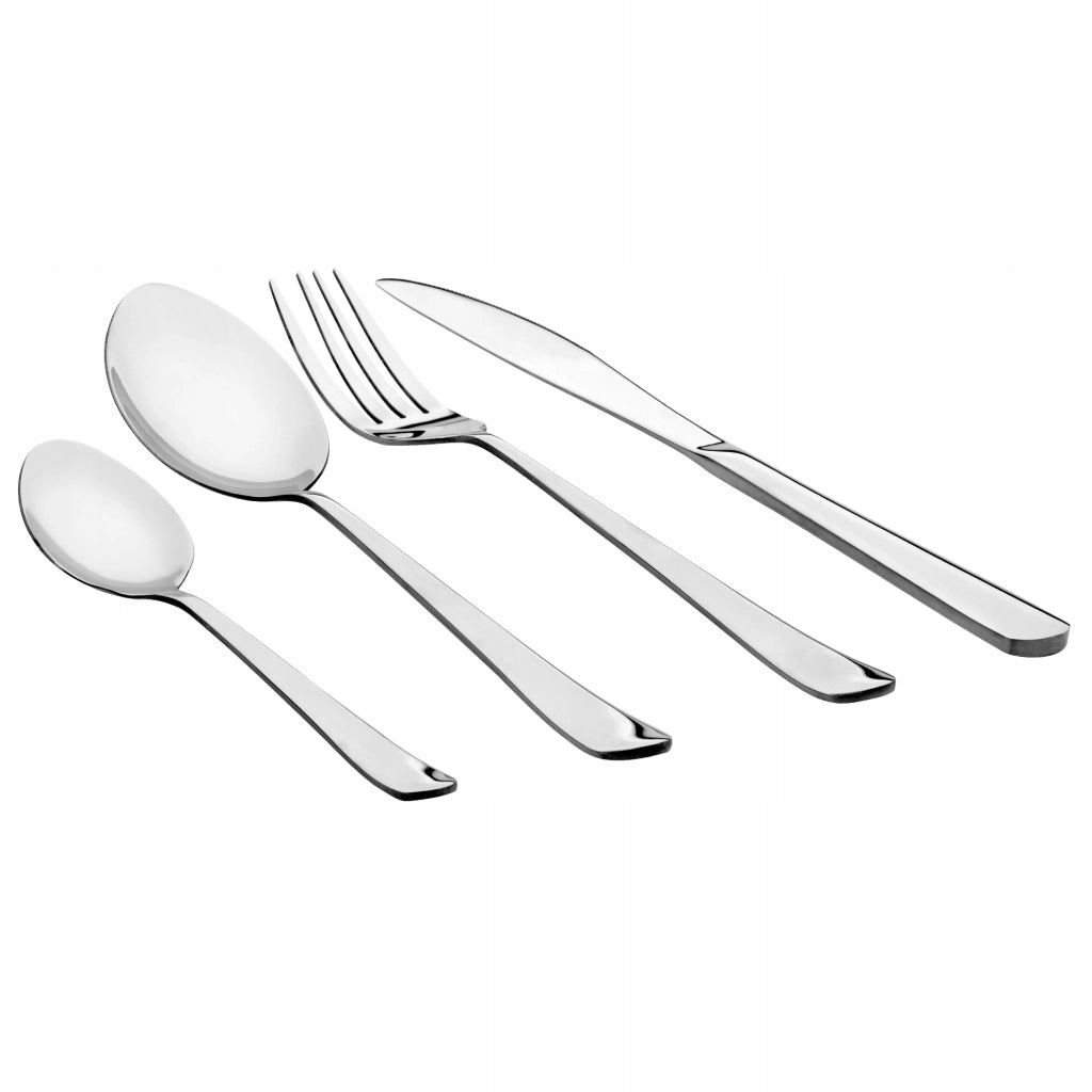 Set di posate KADAX per 6 persone, 24 pezzi, colore argento.