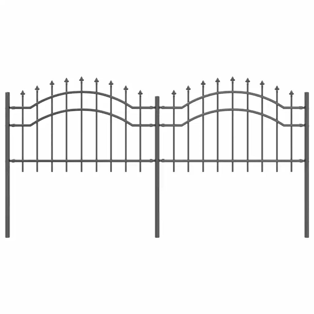 vidaXL Recinzione per Giardino Grigio 115 cm