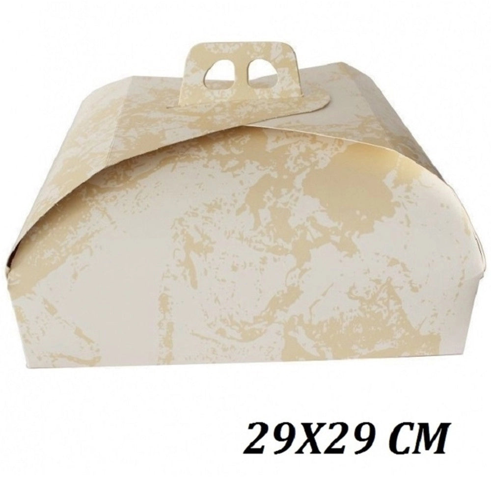 Trade Shop - Set 3pz Scatola Porta Torta Cartone Dolce 29x29cm Carta Compleanni Festa Party -