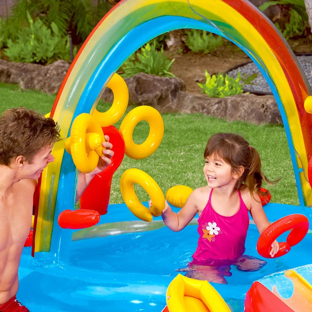 INTEX Piscina Gonfiabile Rainbow Play Center 297x193 x135 cm 57453NP 91526