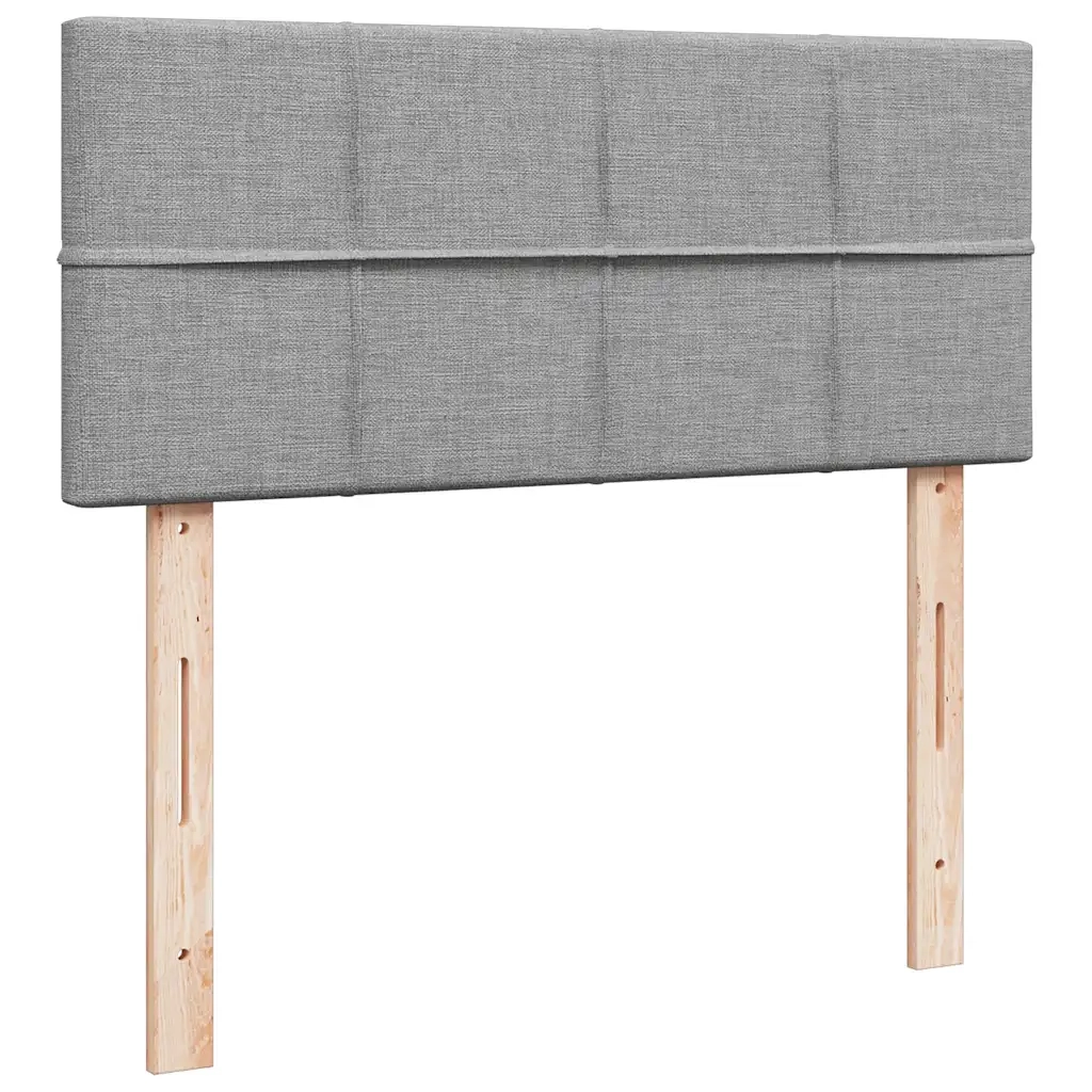 Pouf Letto con Materasso Grigio Chiaro 120x190 cm in Tessuto 3311442