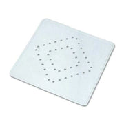 TAPPETO DOCCIA ANTISCIVOLO - GOMMA BIANCO+VENTOSE CM 55X55- 2 pezzi