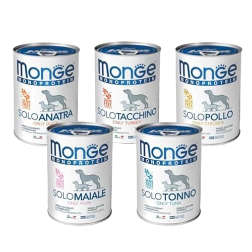 Monge cibo in scatola umido monoproteico per cani 400gr - pacco da 24 lattine flavor: POLLO ANANAS, size: 400gr