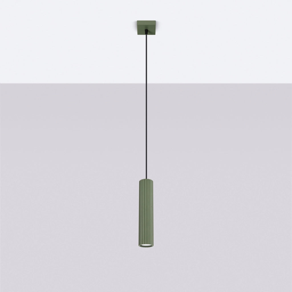 Lampada sospensione moderna verde oliva GU10 Pure Lume