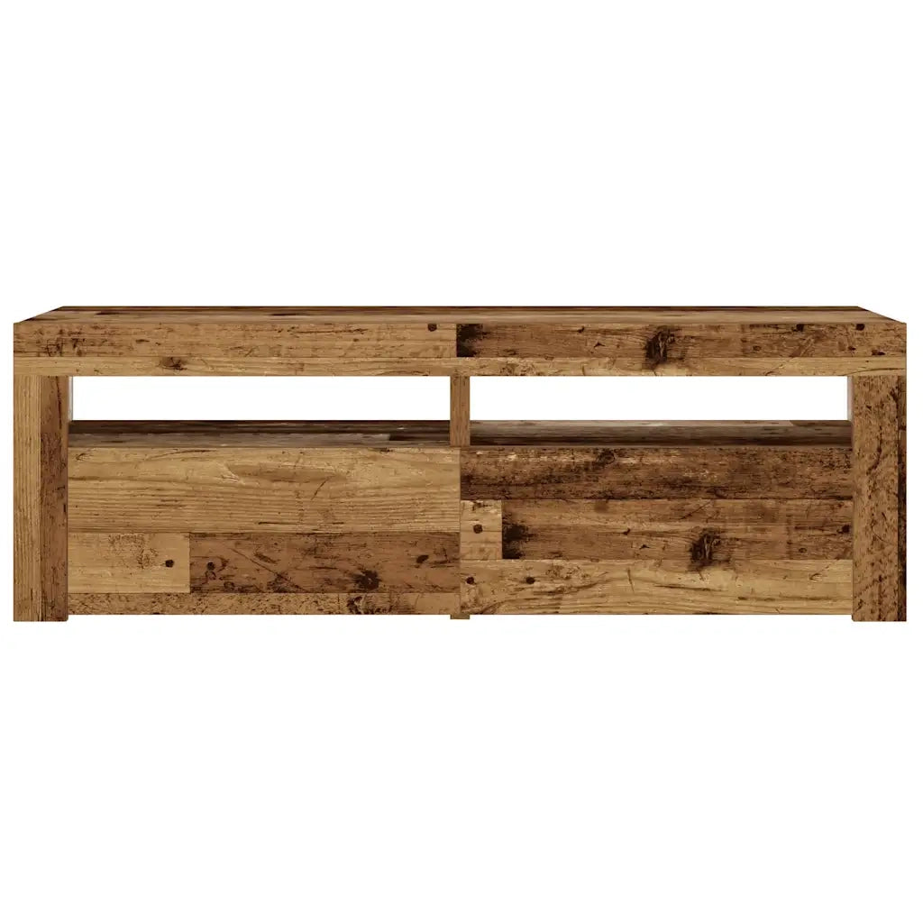 Comodini 2 pz con Luci LED Legno Antico 60x35x40 cm 3329161