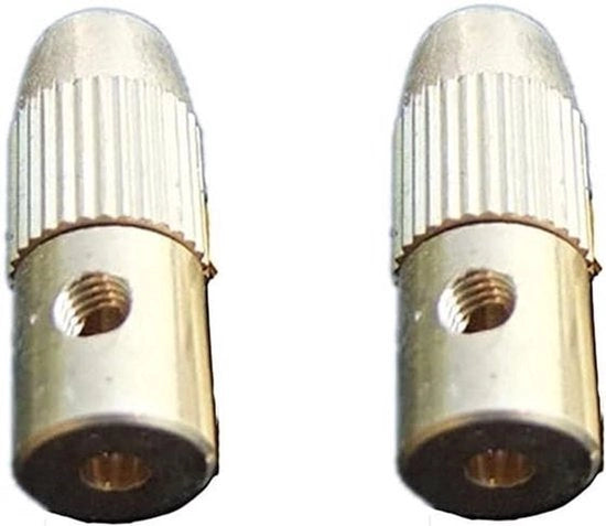 Chiusse cilindriche per trapani - Trapano elettrico mini - Diametro asse 2mm - Autoavvamante - Lavorazione legno - Adatto per trapani mini - Acciaio inossidabile - 2 pezzi