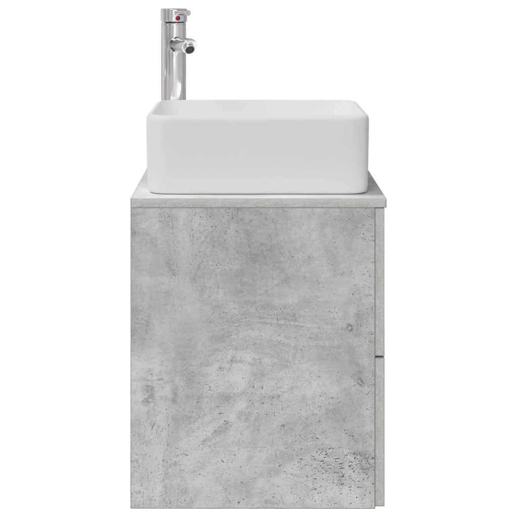 Mobile Lavabo da Parete Grigio Cemento 49,5 x 41 x 63 cm