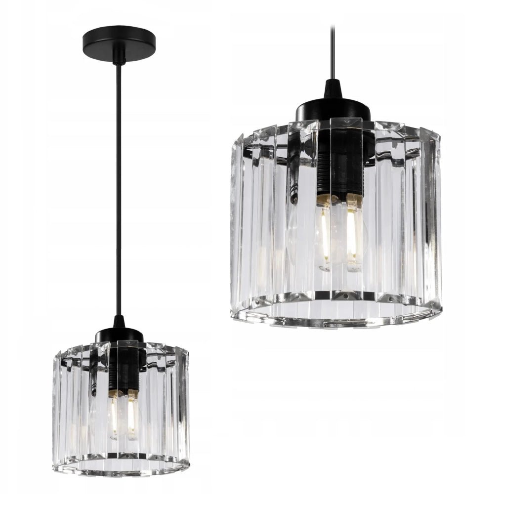 Lampada Da Soffitto Cristallo Black APP511-1CP