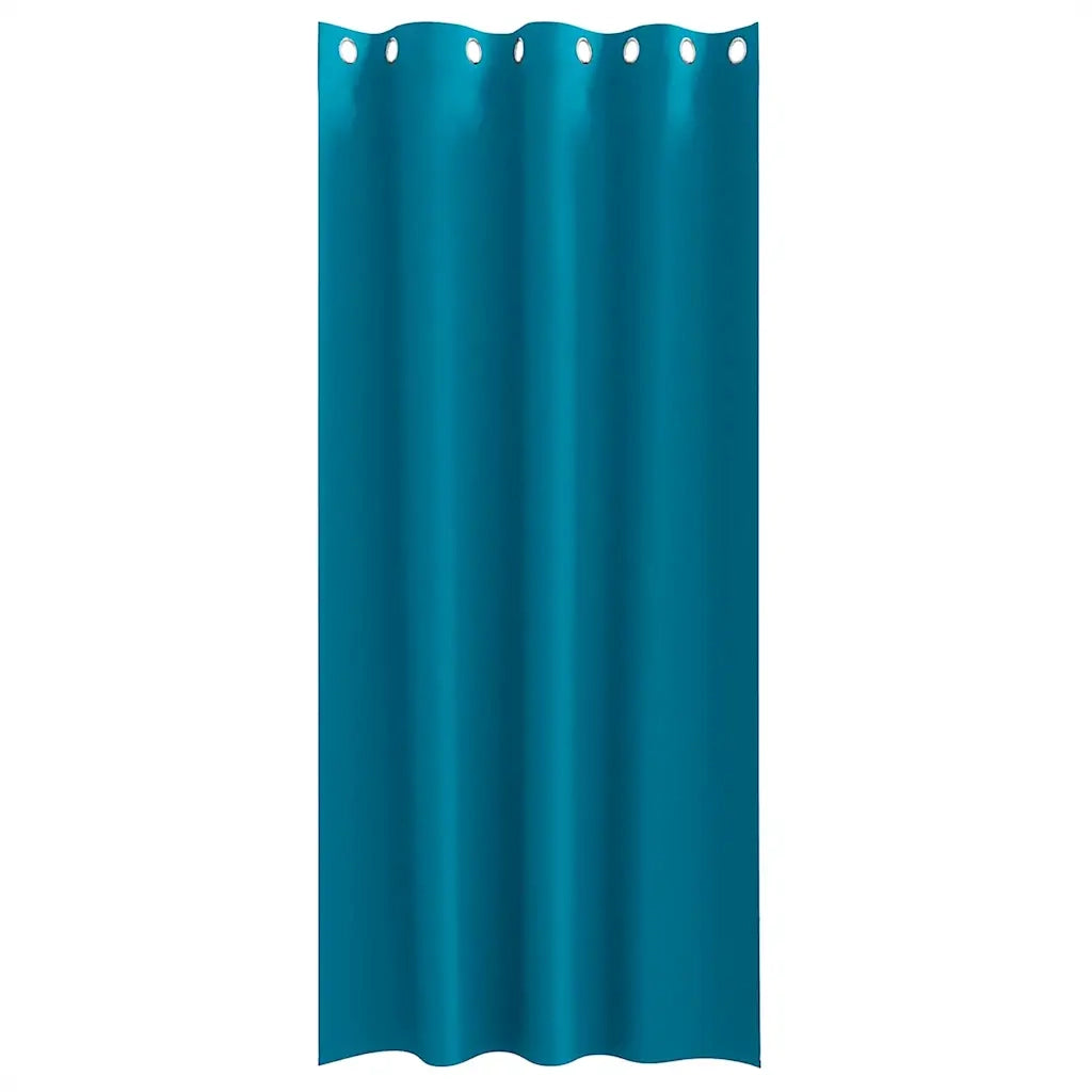 Tende Blackout con Anelli 2 pz Turchese 245 x 140 cm Poliestere 4107421