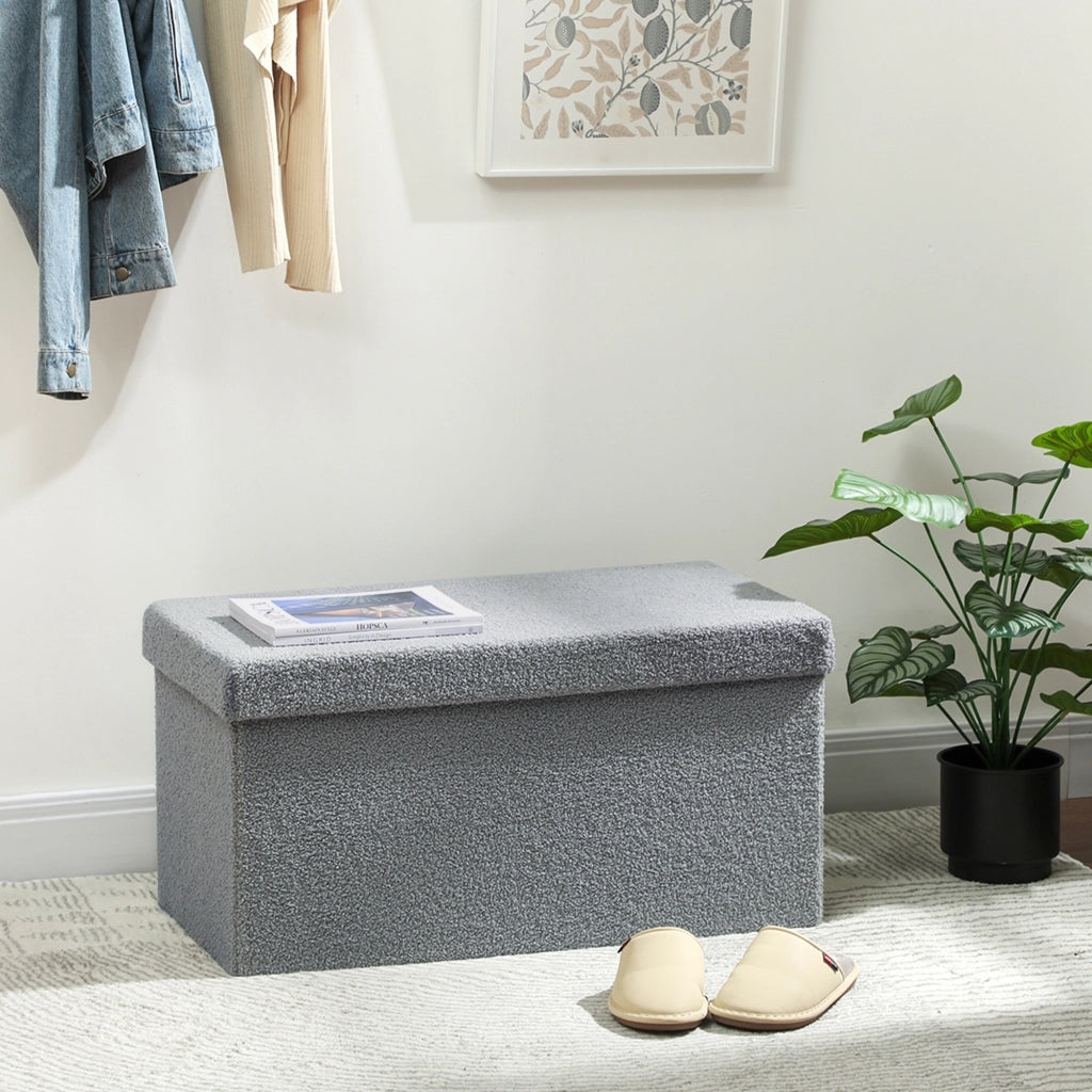 Pouf con contenitore ¨C zephmum ¨C grigio scuro
