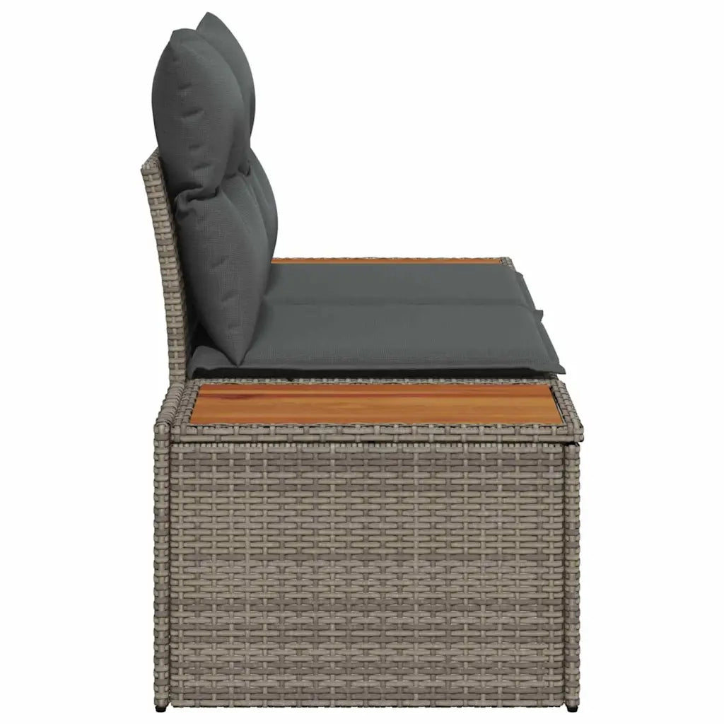 Divano da giardino-Sofa da Giardino-Divano da esterno Grigio 184 x 62 x 85cm polyrattan 141744