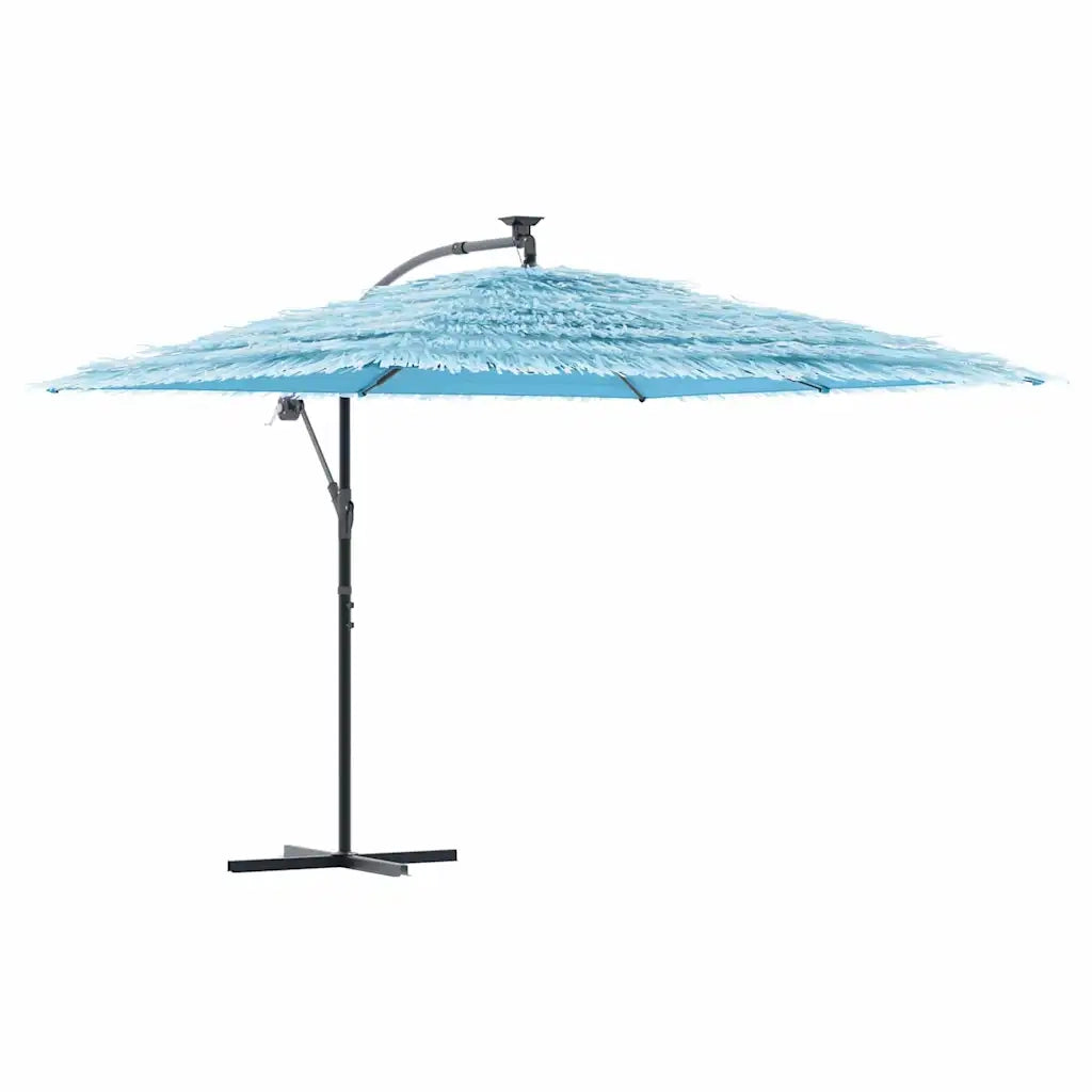 Ombrellone Giardino-Ombrello da Balcone con Palo in Acciaio Blu 290x290x238 cm