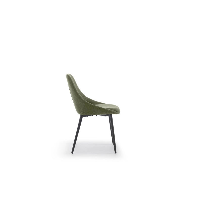 Sedia in tessuto easy-clean Gambe in metallo verniciato Kira 51cm X 59cm H 85cm Stones
