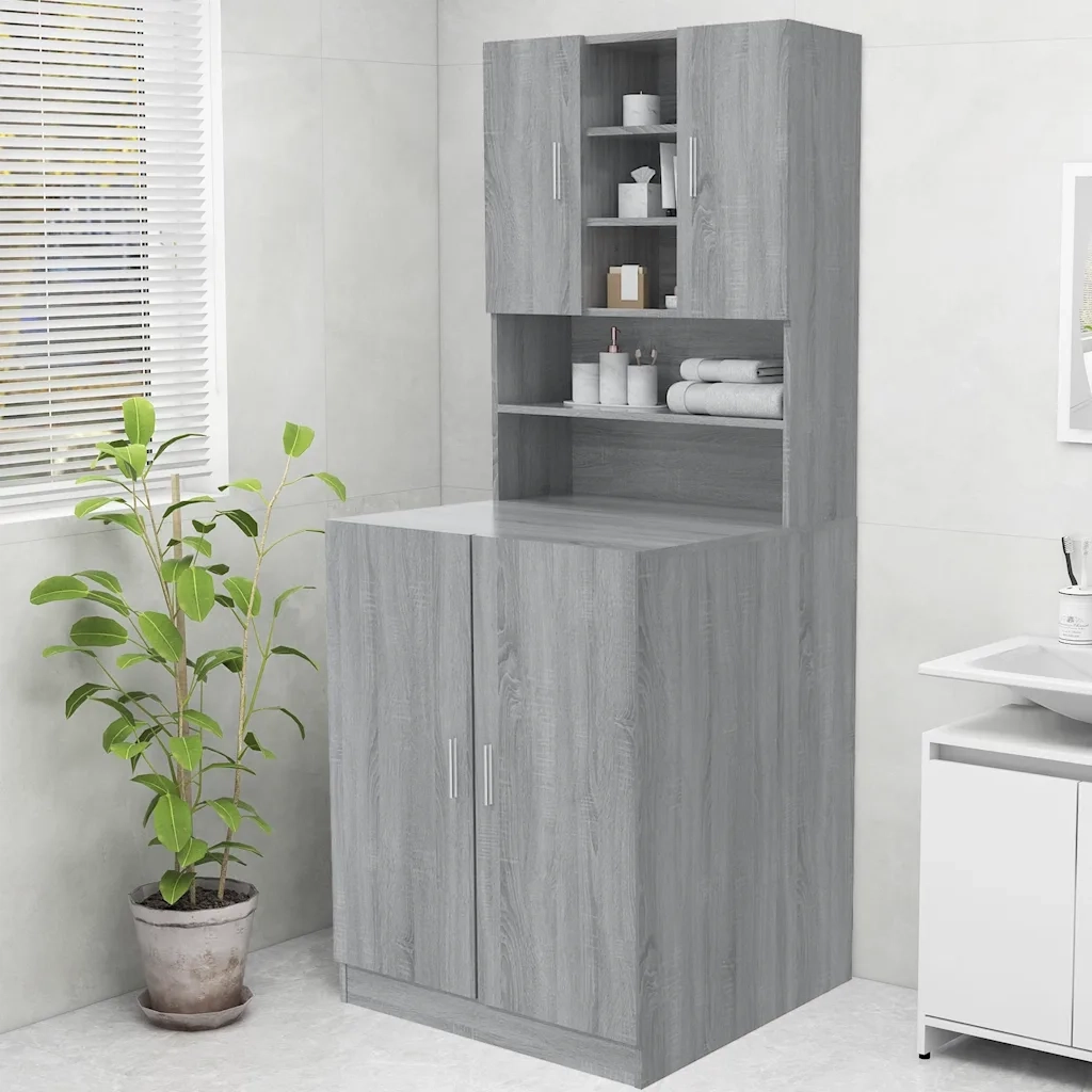 Mobile per Lavatrice Grigio Sonoma 70,5x25,5x90 cm CFW7712782