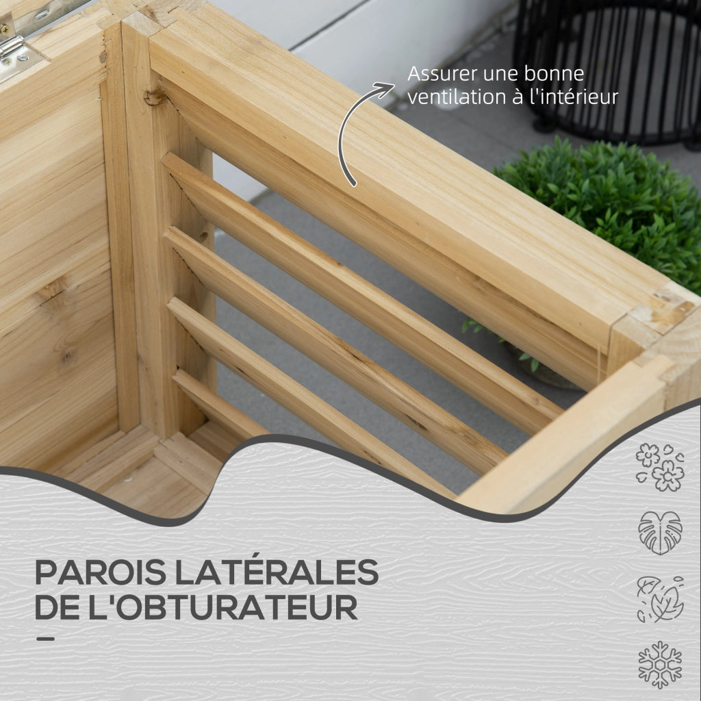 Cassapanca da giardino in legno e metallo galvanizzato 155L ¨C Xylo ¨C 110x50x50 cm