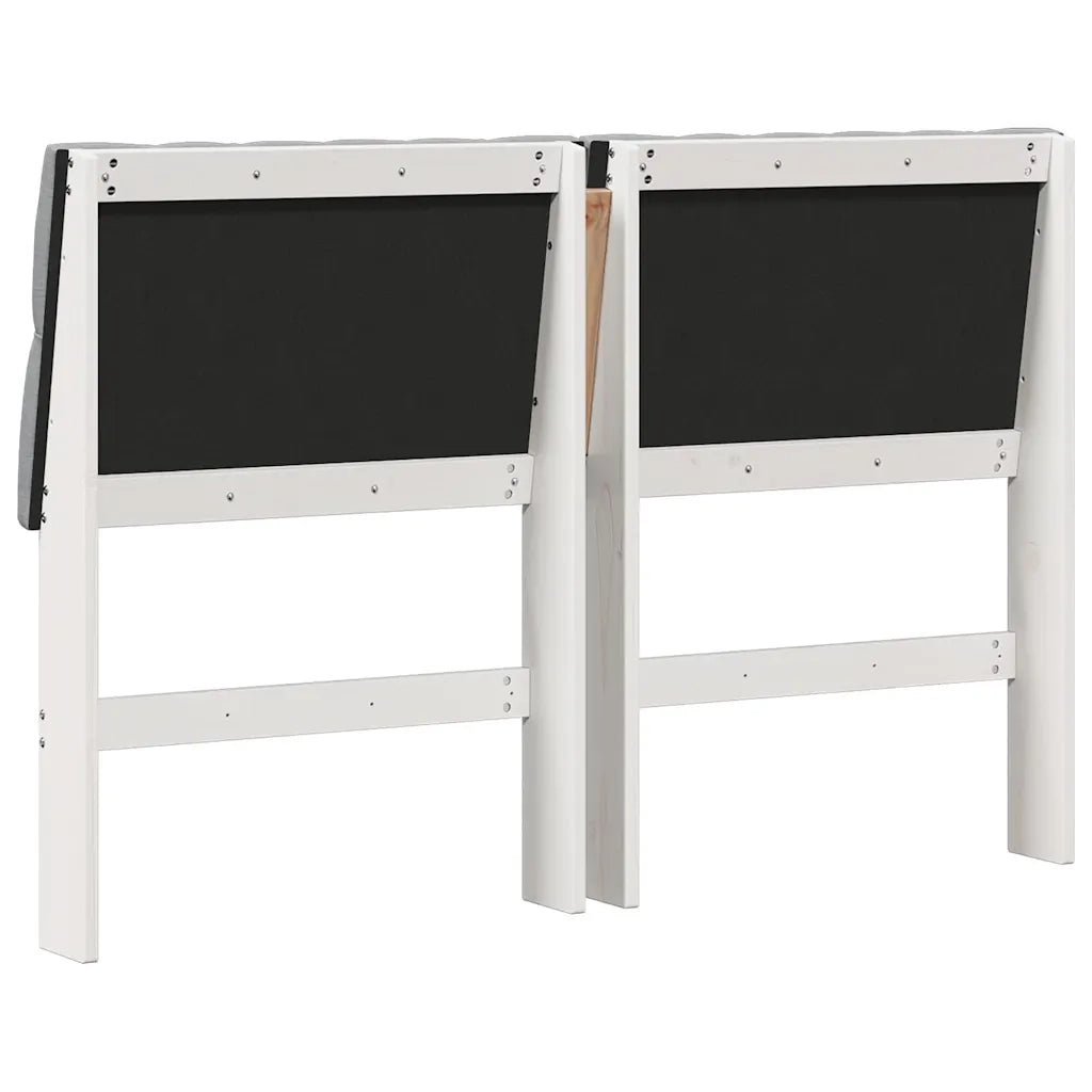 Testiera imbottita Grigio chiaro 135 cm Pino massello 879348