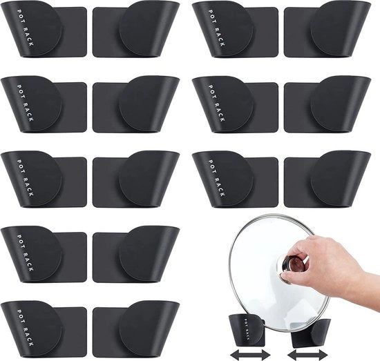 Organizzatore di coperchi - 8 pezzi - Cassetto per coperchi - Regolabile - Organizzatore per cucina - Cassetto per piatti - Materiale plastico - Cassetto per coperchi - Organizzatore per coperchi - Cassetto per oggetti - Super resistente e duraturo