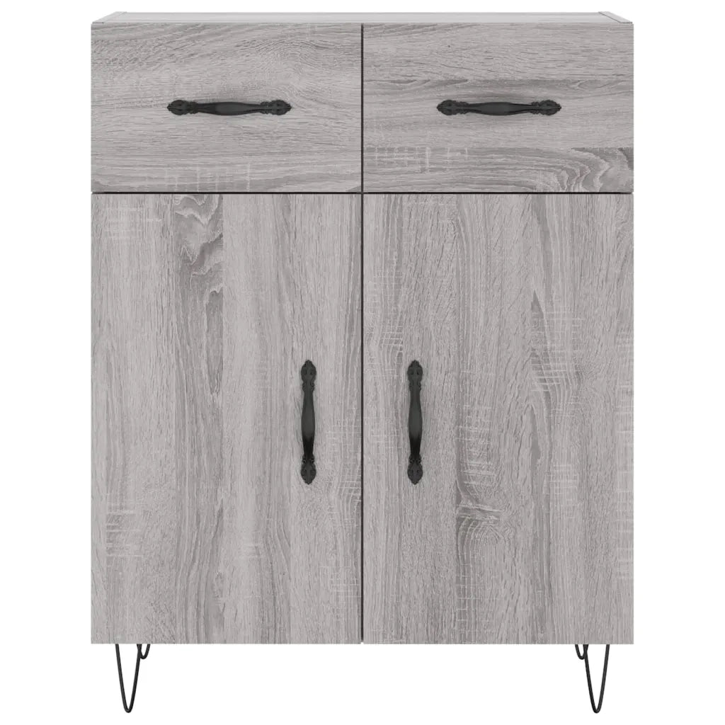 Credenza Grigio Sonoma 69,5x34x180 cm in Legno Multistrato 3198567