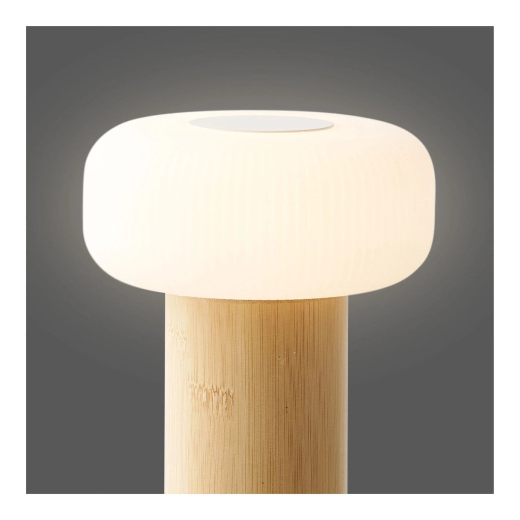 Lampada da Tavolo Stafford, Marrone, Bamboo, 13,5x13,5x18 cm
