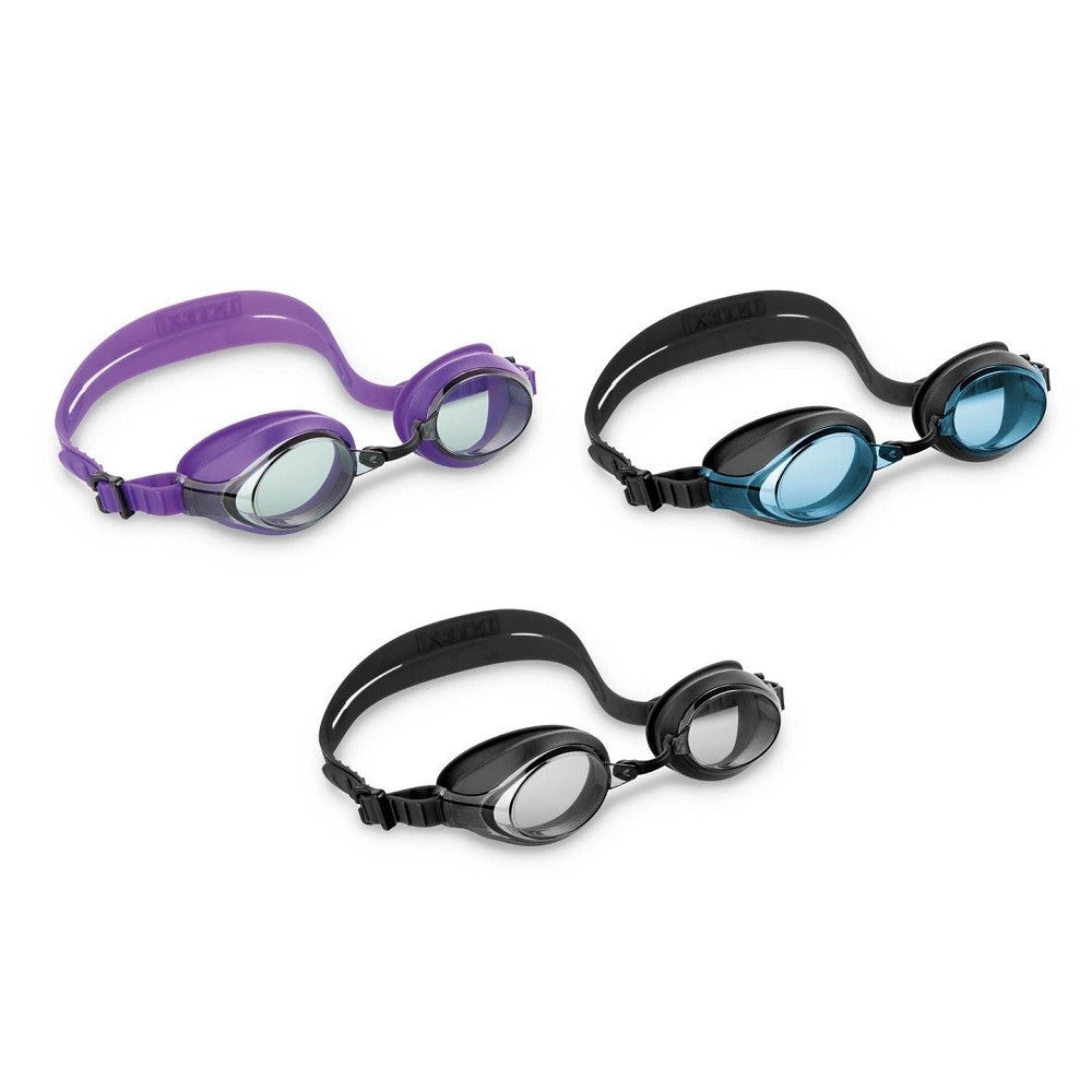 Trade Shop - Occhialini Racing Da Sport Nuoto Lente Anti Uv Antiappannamento Colori Ass 55691 -