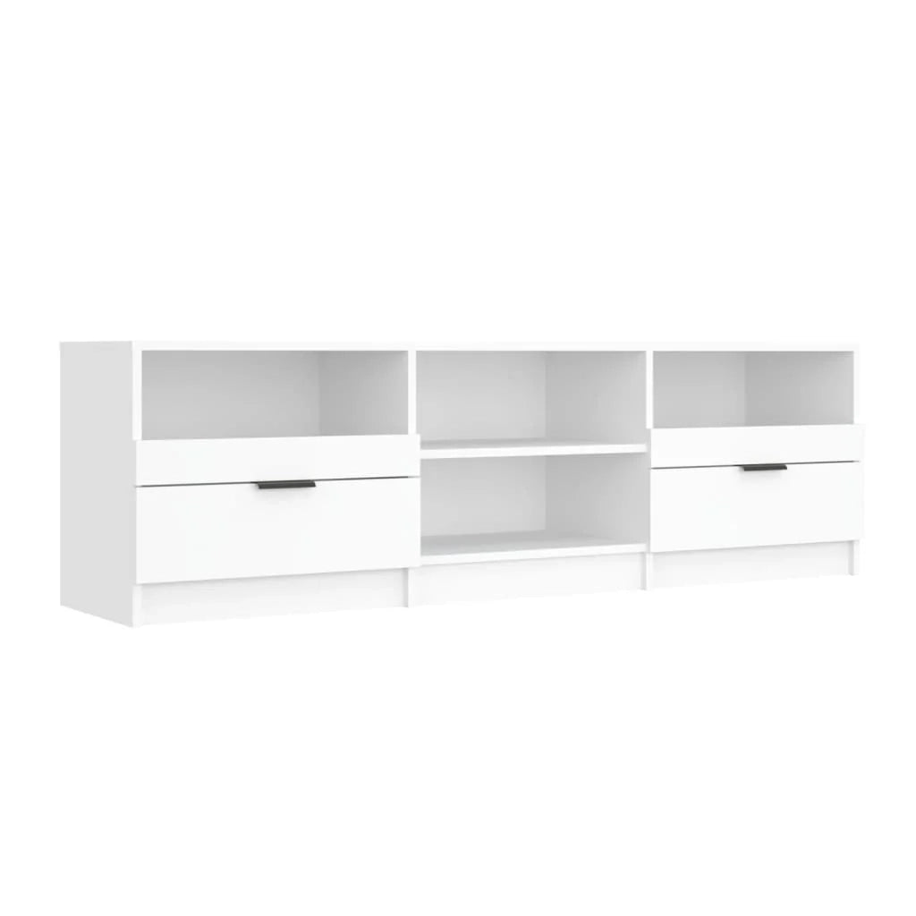 Mobile TV multimediale mensola TV credenza mobile TV sala da pranzo soggiorno camera da letto 150 x 33,5 x 45 cm legno ingegnerizzato bianco 02_0026009