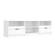 Mobile TV multimediale mensola TV credenza mobile TV sala da pranzo soggiorno camera da letto 150 x 33,5 x 45 cm legno ingegnerizzato bianco 02_0026009