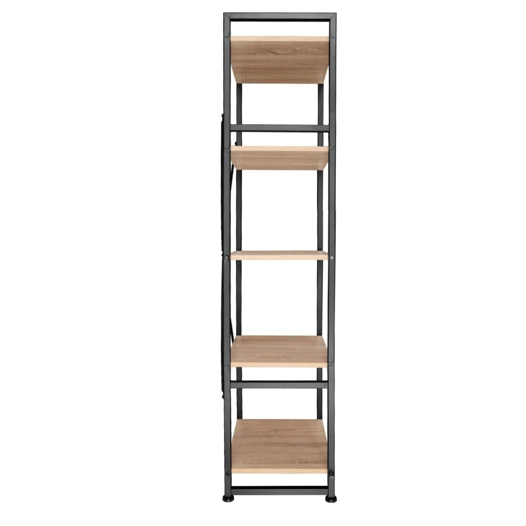 Libreria grande in stile industriale/vintage con 5 ripiani 151,5 cm beige 08_0000277